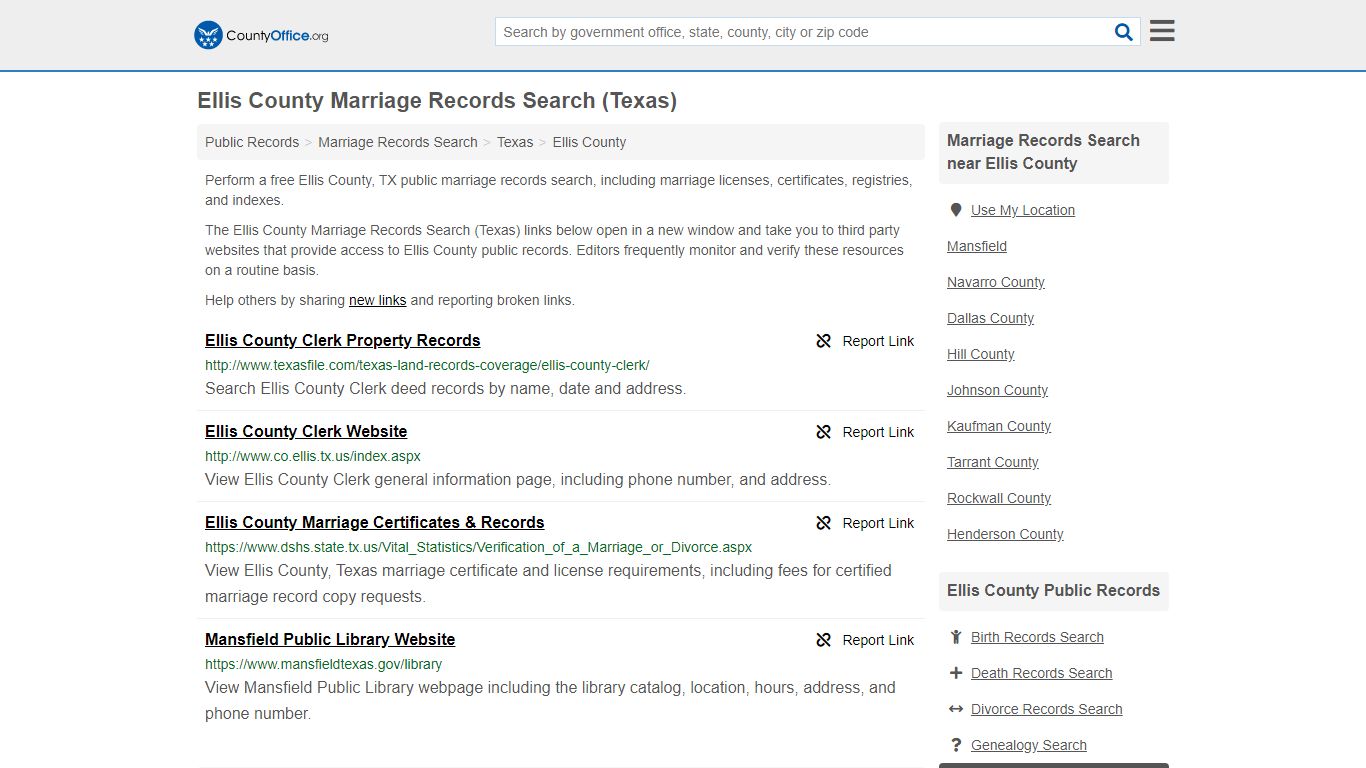 Marriage Records Search - Ellis County, TX (Marriage ...